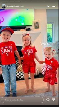 Zack Wheeler's wife ,Dominique, shared story.(nikawheelz/Instagram)